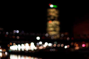 Bokeh efektli şehir ışıkları