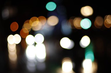 Bokeh efektli şehir ışıkları