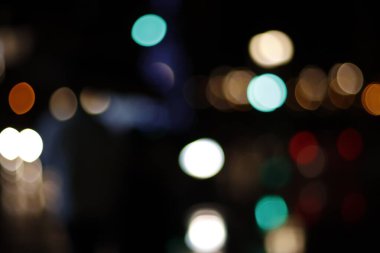 Bokeh efektli şehir ışıkları