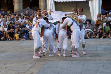 Basque folk dancer in an outdoor spectacle