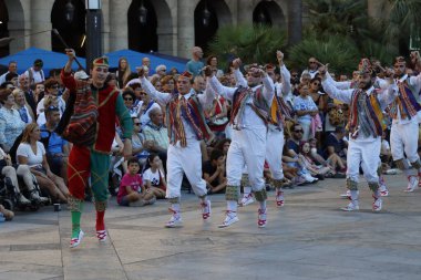 Basque folk dancer in an outdoor spectacle
