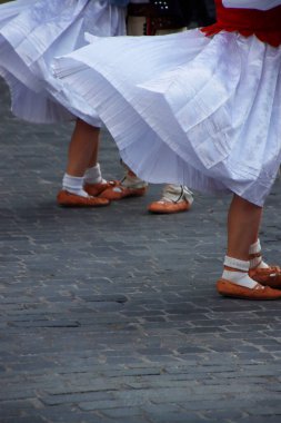 Slovak folk dancers during a spectacle