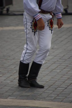 Slovak folk dancers during a spectacle