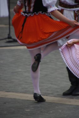 Slovak folk dancers during a spectacle