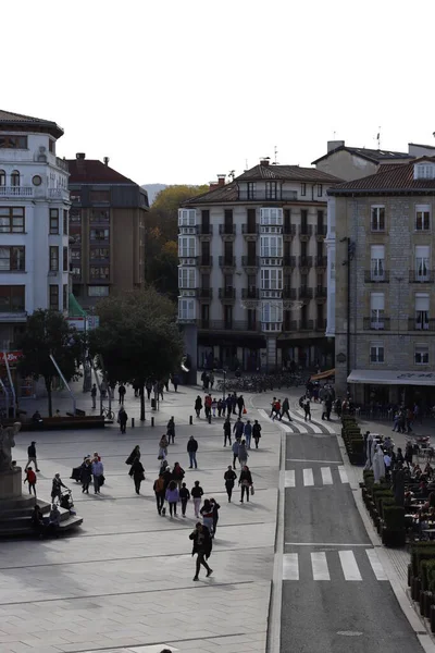 Hétvége Vitoria Gasteiz Óvárosában Spanyolországban — Stock Fotó