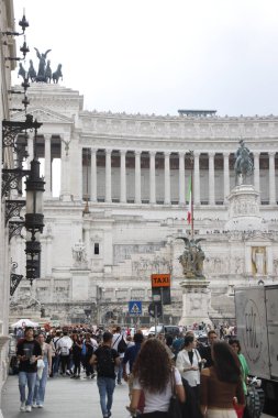People in the historic centre of Rome, Italy