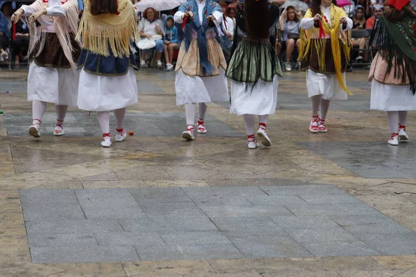 Basque Folk Dance Festival Street — Stock Photo, Image