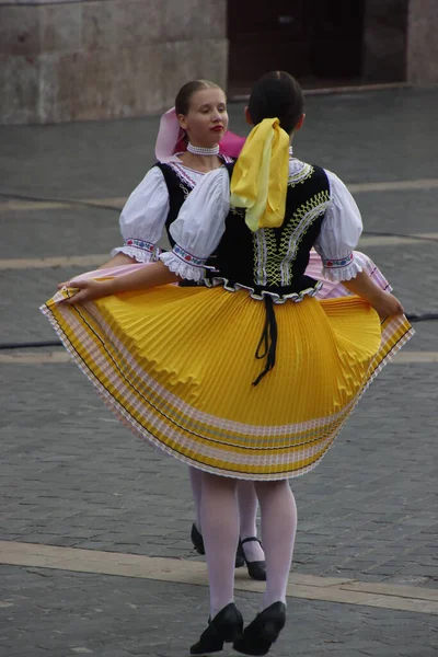 Σλοβακικός Λαϊκός Χορός Υπαίθριο Φεστιβάλ — Φωτογραφία Αρχείου