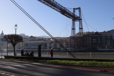 View of the estuary of Bilbao clipart