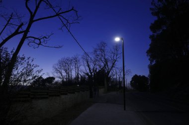 Akşamları şehir parkı