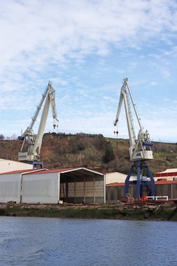 Crane Bilbao Limanı 'nda.