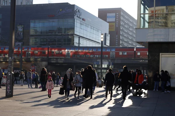 stock image People in the downtown of Berlin