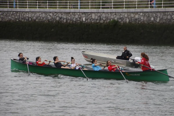 Rowing River Bilbao — Stock Photo, Image