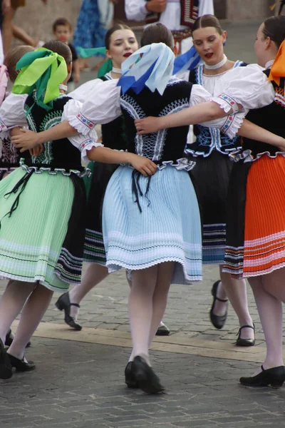 Slovak Halk Dansları Sokakta — Stok fotoğraf