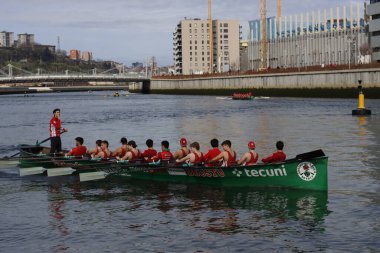 Rowing in the river clipart