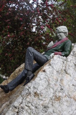 Dublin, İrlanda 'da bir parkta heykel