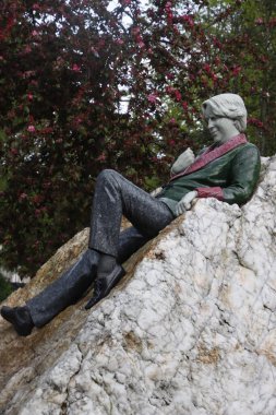 Sculpture in a park of Dublin, Ireland clipart