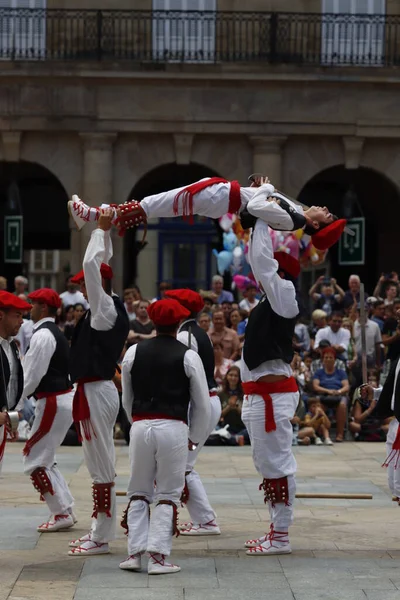 stock image Basque folk dance exhibition