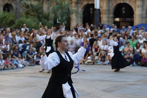 Baskiska Folkdans Utomhus Festival — Stockfoto