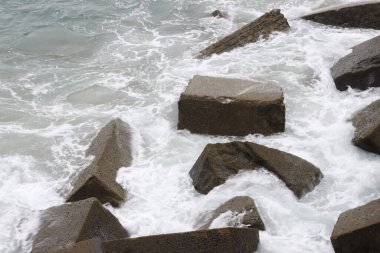 View of the shore of San Sebastian, Spain clipart