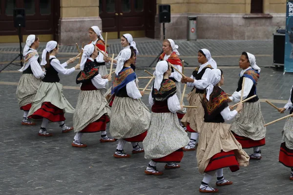 Baskijski Festiwal Tańca Ludowego Ulicy — Zdjęcie stockowe