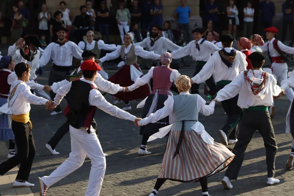 Basque Folk Dancer Outdoor Festival — Φωτογραφία Αρχείου