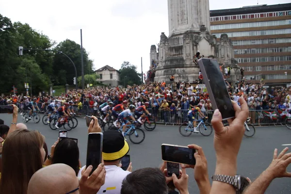 Patrocinadores Durante Primera Etapa Del Tour Francia 2023 — Foto de Stock