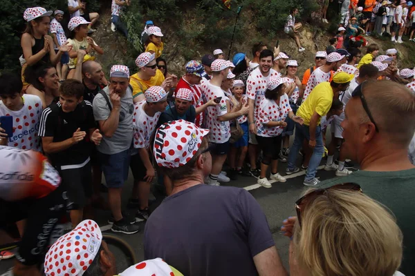 Cyclist Supporters First Stage Tour France — Stock Photo, Image