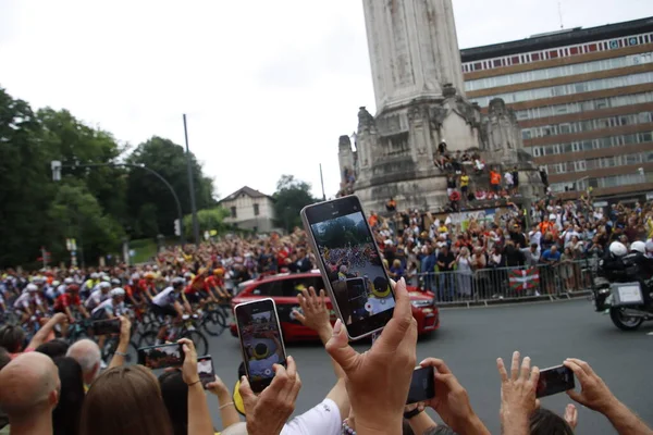 Tour France의 단계에서 자전거 사람들 — 스톡 사진
