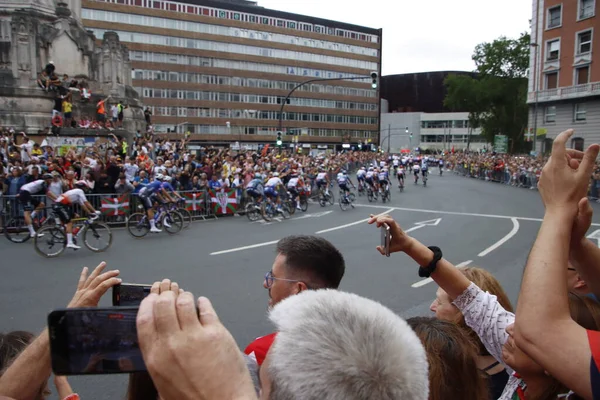 Велогонщики Первом Этапе Тур Франс — стоковое фото