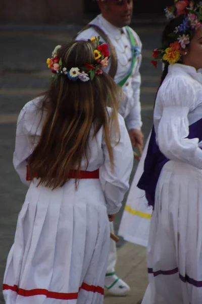 Basque Folk Dancer Outdoor Festival — Stockfoto