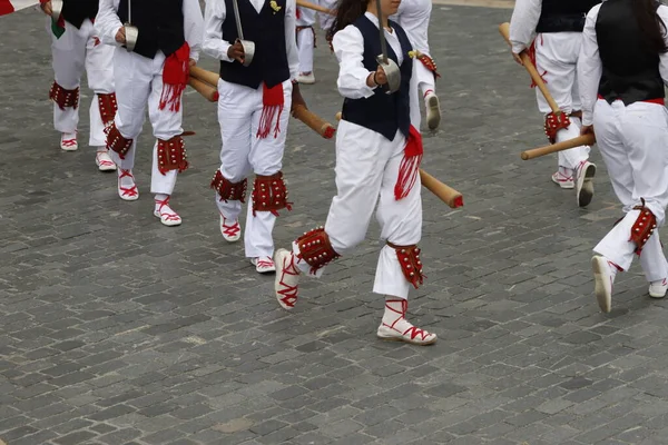 stock image  Basque folk dancer in an outdoor festival