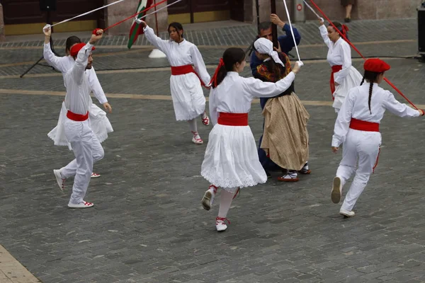 Basque Folk Dancer Outdoor Festival — Zdjęcie stockowe