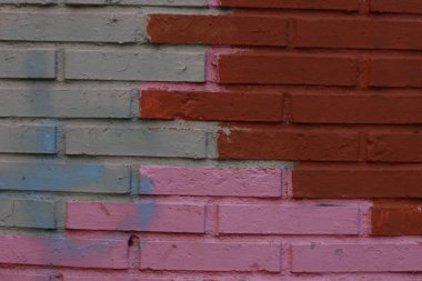 Renkli bir duvarın ayrıntıları