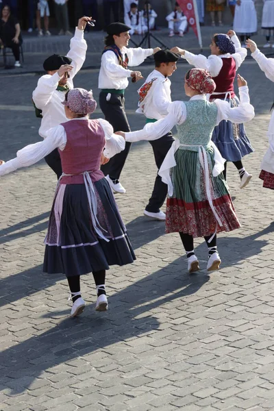 Baskický Lidový Tanečník Ulici — Stock fotografie