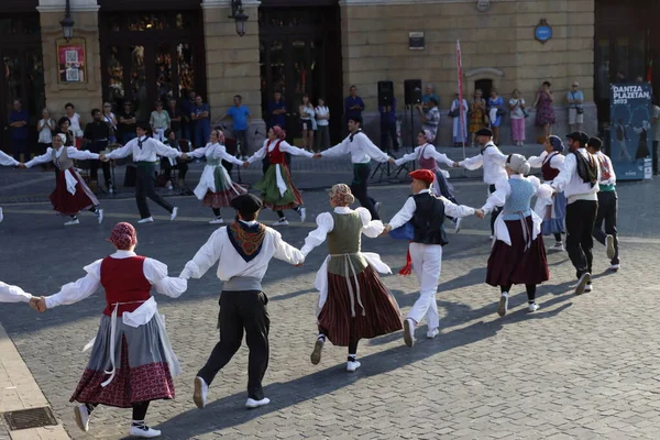 Stock image Basque folk dancer in the street