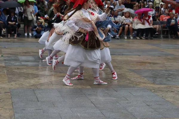 Baskisk Folkdansutställning — Stockfoto