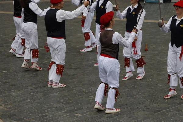 Basque Folk Dancer Outdoor Festival — Stock Photo, Image