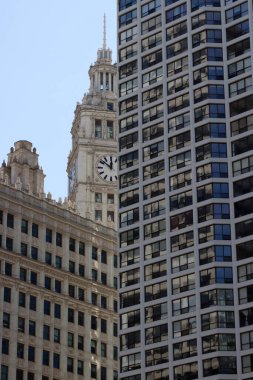 Chicago, Illinois şehir merkezinde mimarlık