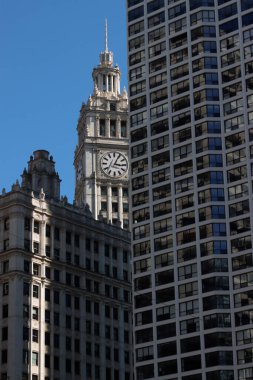 Chicago, Illinois şehir merkezinde mimarlık