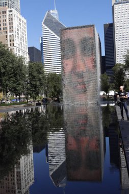 Chicago, Illinois şehir merkezi manzarası