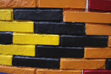 Brick wall in the street clipart