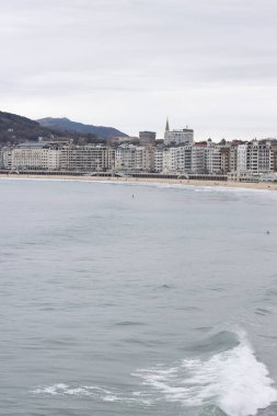 San Sebastian, İspanya kıyısı manzarası