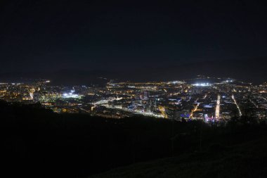 Gece Bilbao 'da şehir ortamı