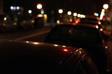 Gece Bilbao 'da şehir ortamı