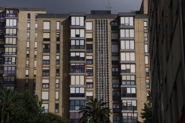 İspanya 'nın Bilbao şehrinde şehir manzarası