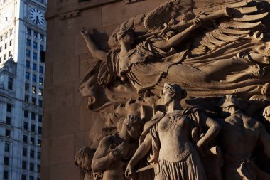 Chicago, Illinois şehir merkezindeki heykel