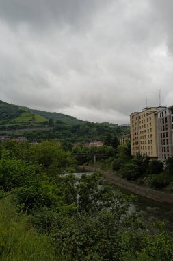 İspanya 'nın Bilbao şehrinde şehir manzarası