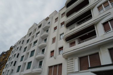 İspanya, San Sebastian şehir merkezi manzarası