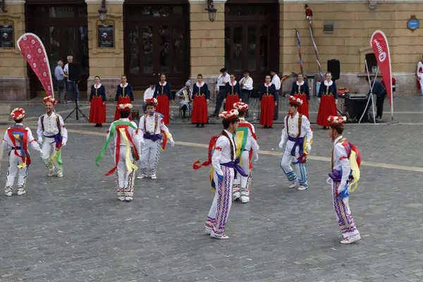 Sokakta Bask halk dansları sergisi